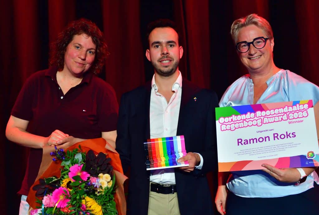 Ramon Roks wint Roosendaalse Regenboog Award 2026