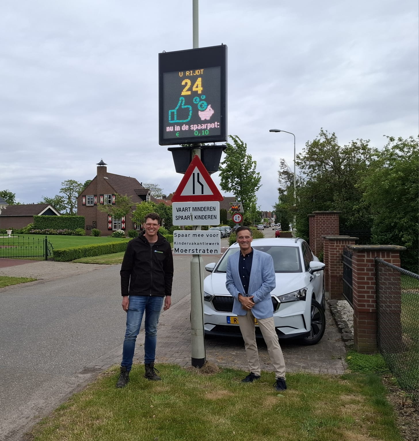 Snelheidsmeter met beloning van start gegaan in Moerstraten